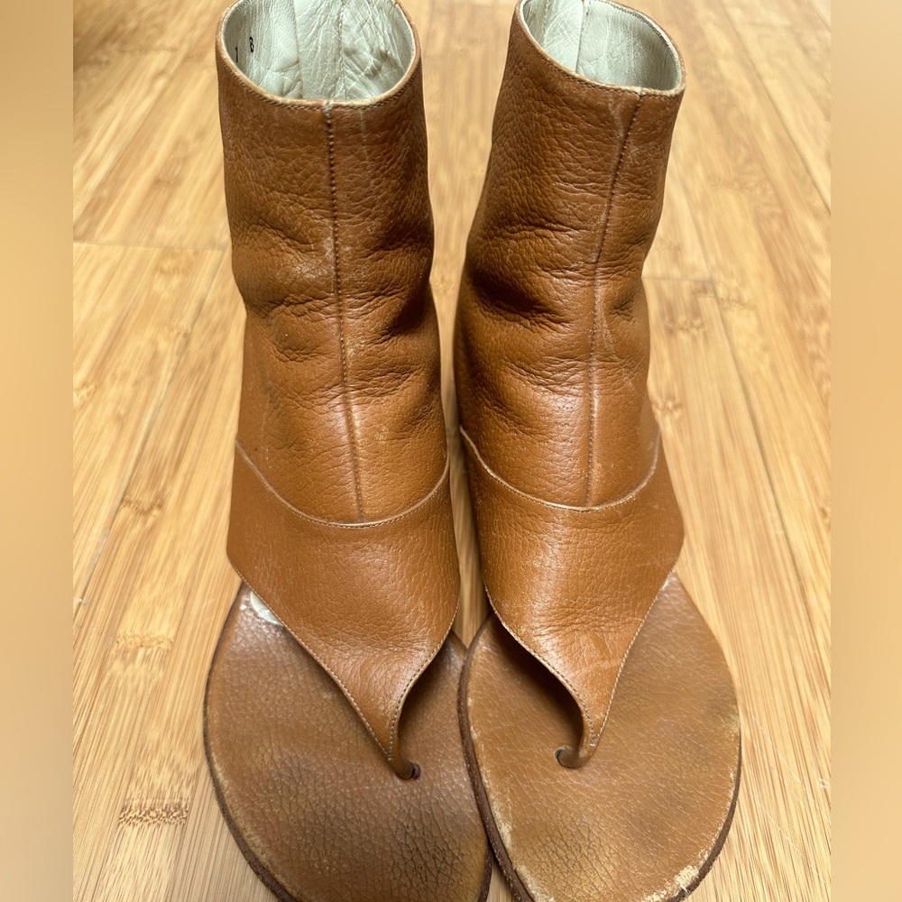 Gorgeous  Vintage Brown Leather Salvatore Ferragamo Shoes 7B (38) Made in Italy